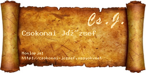 Csokonai József névjegykártya