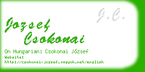 jozsef csokonai business card
