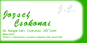 jozsef csokonai business card